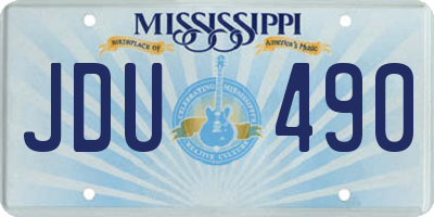 MS license plate JDU490