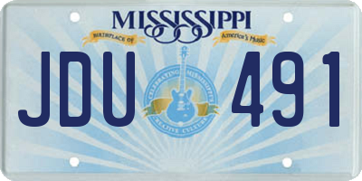 MS license plate JDU491