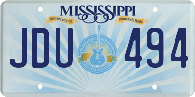 MS license plate JDU494