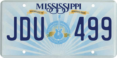 MS license plate JDU499