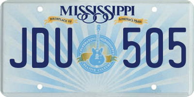 MS license plate JDU505