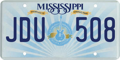 MS license plate JDU508