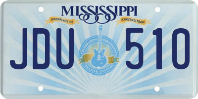 MS license plate JDU510