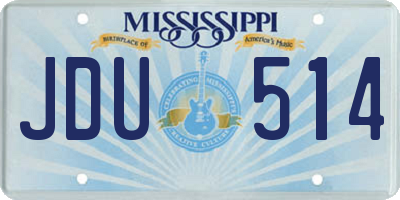 MS license plate JDU514