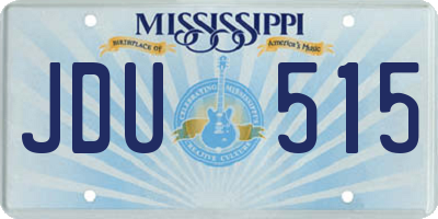 MS license plate JDU515