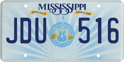 MS license plate JDU516