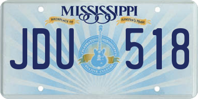 MS license plate JDU518