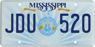 MS license plate JDU520