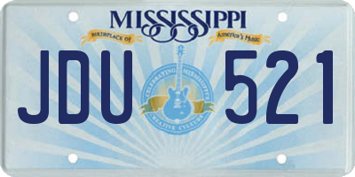 MS license plate JDU521