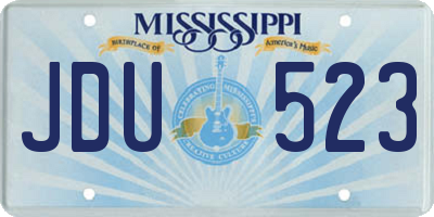 MS license plate JDU523