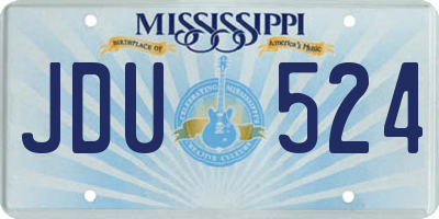 MS license plate JDU524