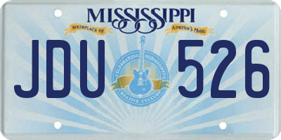 MS license plate JDU526