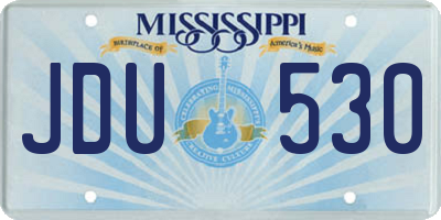 MS license plate JDU530