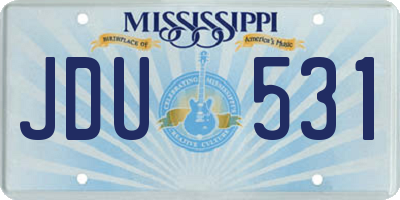 MS license plate JDU531