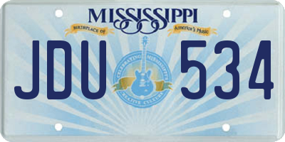 MS license plate JDU534
