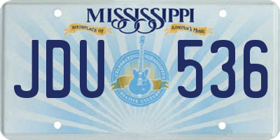 MS license plate JDU536