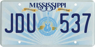MS license plate JDU537