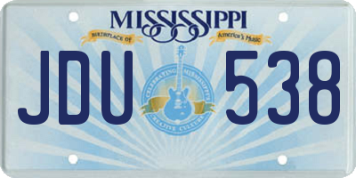 MS license plate JDU538