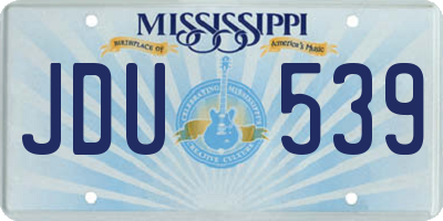 MS license plate JDU539