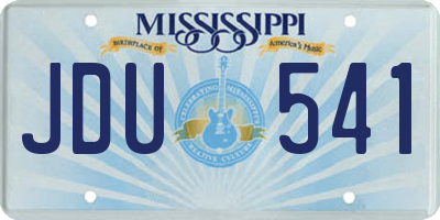 MS license plate JDU541