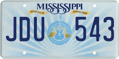 MS license plate JDU543