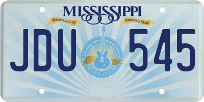 MS license plate JDU545