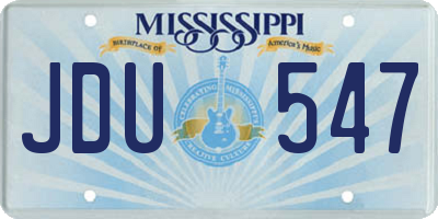 MS license plate JDU547