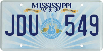 MS license plate JDU549