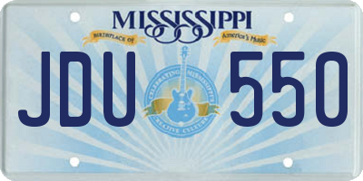 MS license plate JDU550