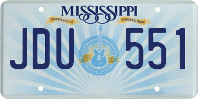MS license plate JDU551