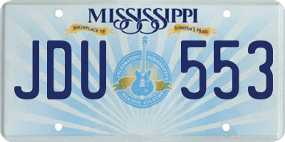 MS license plate JDU553