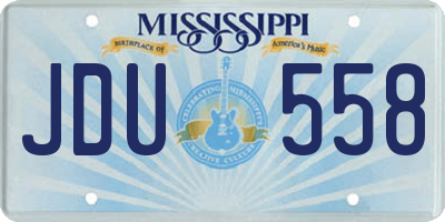 MS license plate JDU558