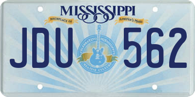 MS license plate JDU562