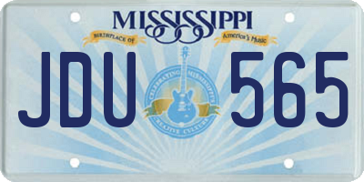 MS license plate JDU565