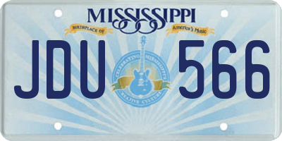 MS license plate JDU566