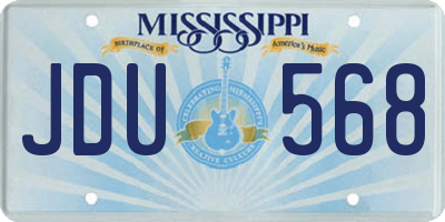 MS license plate JDU568