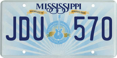 MS license plate JDU570