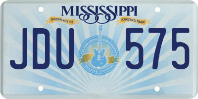 MS license plate JDU575