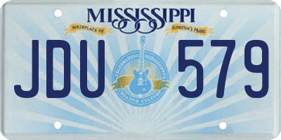 MS license plate JDU579