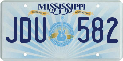 MS license plate JDU582