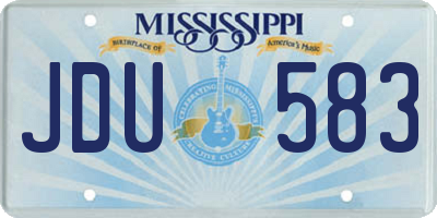 MS license plate JDU583