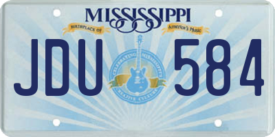 MS license plate JDU584