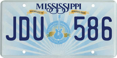 MS license plate JDU586