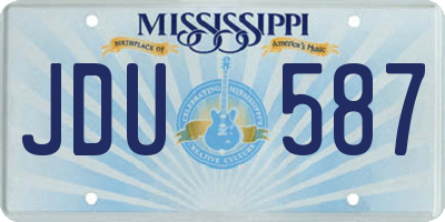 MS license plate JDU587