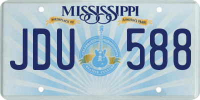 MS license plate JDU588