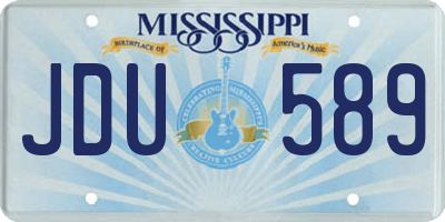 MS license plate JDU589
