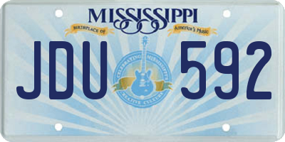 MS license plate JDU592