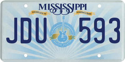 MS license plate JDU593