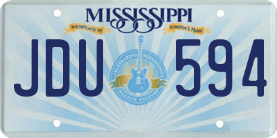 MS license plate JDU594