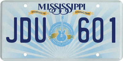 MS license plate JDU601